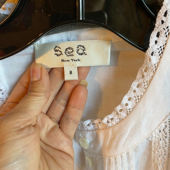 Sea New York boho peasant blouse size 8 - Picture 5 of 5